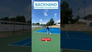 Part 4: Basic Tennis Footwork (Backhand Wide Balls) #backhand #tennisbackhand #tennisfootwork