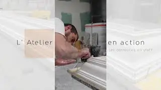 L' Atelier en action - Retouche de corniches boîte à rideaux