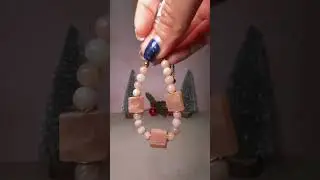 Pulsera de piedra sol durazno ajustable en acero inoxidable en color oro