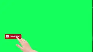 Subscribe With Hand Button Green Screen 3D Animation