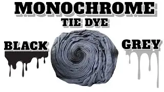 How to Tie dye : Black and Grey Spiral Stripes (Quick Tutorial)