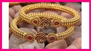 Stone Bangle Design | Attractive pearl Bangle | Gold & Diamond Bangle | Floral Design Bangle