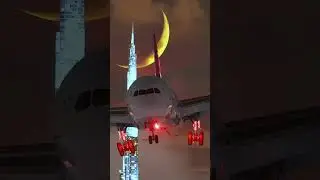 ✈️ Epic Airplane Landing &ndash; Cinematic View from the Sky 🌤️   #dubai #burjkhalifa #explore #burjalarab