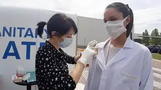 Sanitary Gate and Drop360 - Sanitizing tunnel for people - Effectiveness test