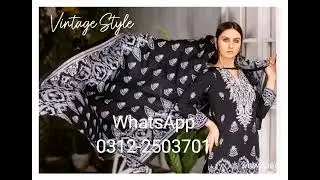 ZEENAT Black & White Embroidered Lawn Collection 2022 By Arham Textile