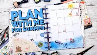 Plan With Me in a June 2022 Summer Spread [Happy Planner + Distress Inks]