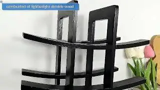 wooden black wine rack