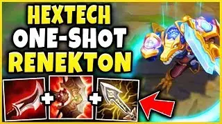 *NEW* MYTHIC RENEKTON ONE-SHOT BUILD! HEXTECH RENEKTON SKIN SPOTLIGHT! - League of Legends