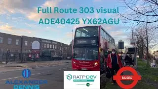 Rare + Diversion | Full Route 303 visual | Edgware Station - Kingsbury Circle | ADE40425 (YX62AGU)