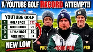 We Just Set a NEW YouTube Golf Record! (Scramble w/ Tour Pro!)