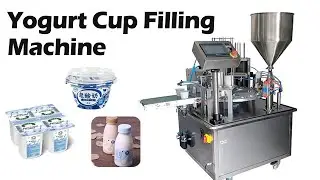 Hot Selling Yogurt Cup Filling And Sealing Machine | Yogurt Filling Sealing Machine#yogurt #packing