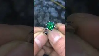 green dimond ring 💍 making with bottle glass
