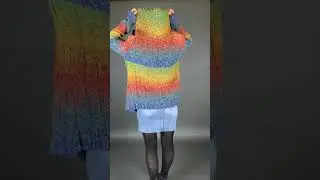 StrickSet inkl. PDF-Strickanleitung Donegal Tweed Farbverlauf Strickjacke unisex Original 867