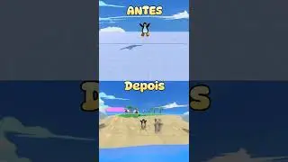 Antes vs Depois do Pinguim Pulando Corda 🧊🐧  #localcoop #indie  #splitscreen  #games  #game
