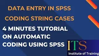 4 minutes SPSS Tutorial | Codify String Variable In SPSS | Data Entry in SPSS #spsstutorial