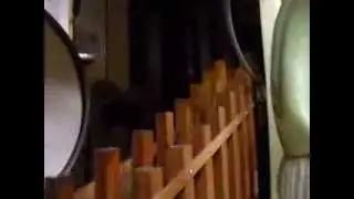 Draaiorgel de Martinistad in het pakhuis