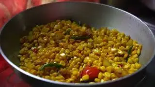 I made a new way to fry corn and potatoes... Corn fry with potato
