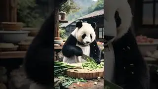 Panda Cooking Cute Video