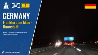 Driving in Germany: Autobahn A661 & B3 from Frankfurt am Main to Darmstadt