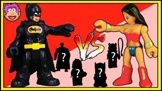 BLIND BAG BATTLE#6 Wonderwoman vs Batman ! Ooshies DC Series 2 Ooshies Marvel Series 2 Action Figure