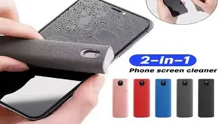 2 In 1 Screen Cleaner Spray Computer Mobile Phone Screen Dust Remover Tool Microfiber Cloth iPhone