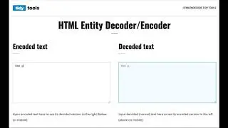 HTML Entity Decode and Encode