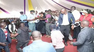 DRAMA IN KAKMEGA AS SEN BONNY KHALWALE FIGHTS WITH ATWOLI IN KAKAMEGA BURIAL