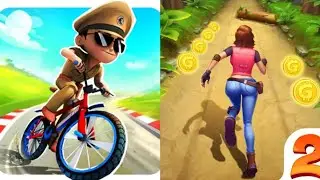 Little Singham Cycle Race VS Endless Run: Jungle Escape Game 2025 Gameplay Android, ios