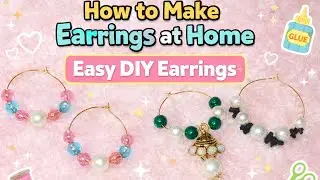 How to make earrings at home😱😍🌸||Devika Sharma|| #earrings #craft #art #diy earring making at home.