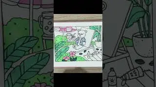 Colorindo Bobbie Goods - 04 -  Ursinho na Praia  #bobbiegoodscoloringbook #art #asmr #relaxing