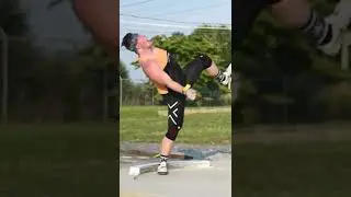 Luke Warning Shot Put Glides 65 Feet like a MADMAN #shorts