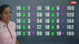 Table of 18 in Hindi | 18 का पहाड़ा | Multiplication Tables Hindi | Learning Video | Pebbles Hindi
