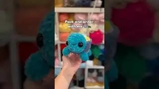 Pack an order with me 🥣🐢❤️ #crochet #order #cereal #turtle #plushies