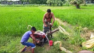 Village small boy china tober shallow machine start. wow amazing machine skill the small boy🥰🥰