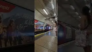 Front edges of London underground train |