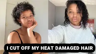 Extremely heat damaged hair ( Live big chop transformation )  - 24/05/2021