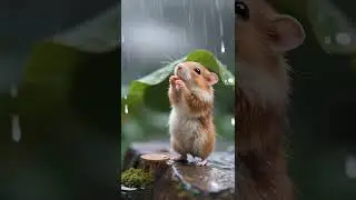 Watch This Capybara Enjoy Tea in the Rain&mdash;Total Cuteness Overload!  #cute #capybara
