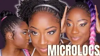 SLEEK BRAIDED PONYTAIL ON MY MICROLOCS