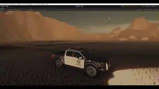 4x4 Police Car Mechanics & Sunset Lighting | Unity Test