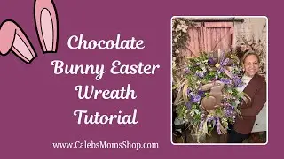 Chocolate Bunny Easter Wreath Tutorial | Elegant Spring Door Decor #spring #easter