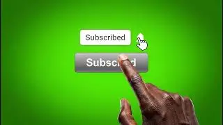 Realistic Subscribe Button Green Screen Overlay with Bell Icon Free