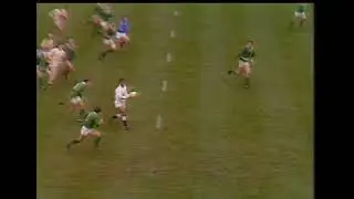 BRILLIANT RORY UNDERWOOD TRY - IRELAND V ENGLAND - 1990 FIVE NATIONS RUGBY MATCH