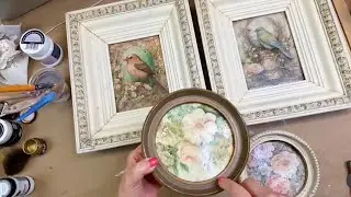 ВЕСЕННЕЕ ИСКУССТВО Создание целостной коллекции из винтажных рамок и декупажа