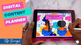 Digital Content Planner Flip Through | 2022 Undated Digital Planner | GoodNotes Planner