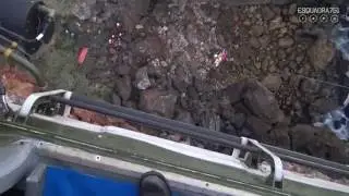 Resgate de uma v&iacute;tima de queda em escarpa, Boca do Inferno, Cascais