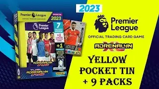 Panini Premier League 2023 Adrenalyn XL Yellow Pocket Tin + 9  Packs