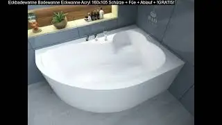 Eckbadewanne Badewanne Eckwanne Acryl 160x105 Sch&uuml;rze + F&uuml;e + Ablauf + !GRATIS!