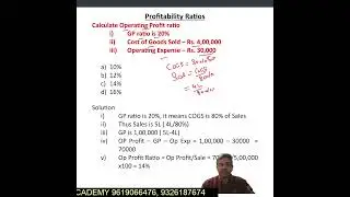 Ratio Analysis  I MCQ I 12th Class I CA Foundation