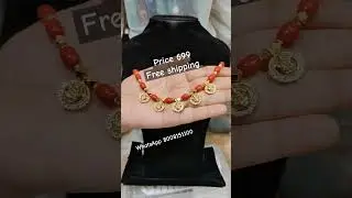 Coral beads mala.#coral#trending #jewellery #narasaraopet #beads#necklace