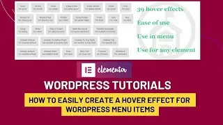 Wordpress hover effects For Menu Items